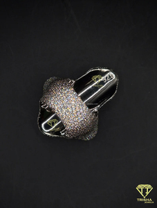 Hip Hop Cross Ring With Lab Grown Diamond Luxury Bling Jewelry For Streetwear Fashion - Product Image 2