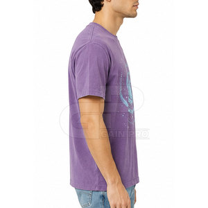 T-shirt surdimensionné à imprimé réfléchissant pour homme, en coton, style streetwear tendance, décontracté, manches courtes, confortable, à porter au quotidien - Product Image 5