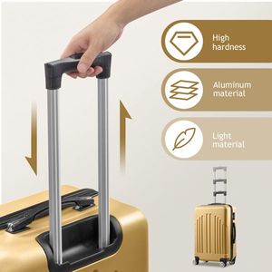 FCH Mustard Yellow 4-in-1 Trolley Case Curved Vertical Stripe Travel Backpack - Product Image 6