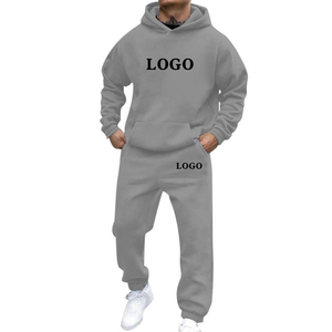 Ensemble de survêtement rose ample pour homme : sweat à capuche et pantalon de jogging décontracté, tenue de sport et de loisirs de couleur unie - Product Image 3
