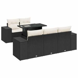 Black Garden <b>Sofa</b> <b>Set</b> With Cushions Outdoor Furniture Contemporary Design UV Resistant PE Rattan High Density Foam - Product Image 2