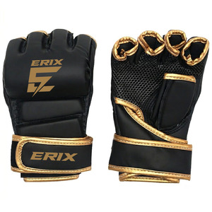 Guantes de MMA de cuero genuino hechos a medida de la mejor calidad con pulgar abierto para entrenamiento de MMA UFC - Product Image 1