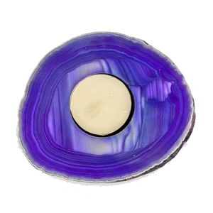 Portavelas de Piedra Natural Tallado a Mano de Ónix Púrpura y Ágata, Gema de Ágata para Sanación, Venta al por Mayor - Product Image 2