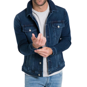 Free Sample Men's Denim Jacket Comfortable Fabric Wholesale Customizable Best Quality - Product Image 1