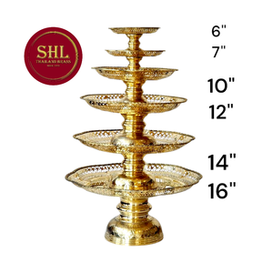 Plateau de service octogonal de 6 "en laiton avec design de fleur de rose Brassware de Thaïlande Plateau de luxe de qualité supérieure pour Top Restaurant Hotel - Product Image 5