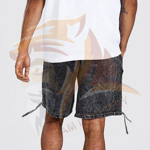 Shorts en denim pour homme, coupe droite, légers, en mélange de coton respirant et à séchage rapide - Product Image 5
