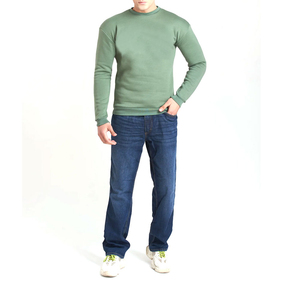 <b>Men</b> sweatshirt <b>pullover</b> crewneck soft cotton fleece long sleeve relaxed fit casual streetwear winter wear and online sale - Product Image 3