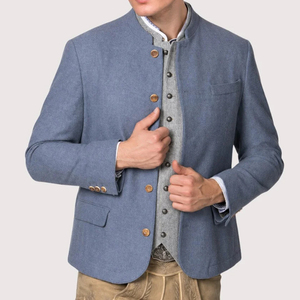 Veste traditionnelle bavaroise en laine de qualité supérieure pour hommes, vêtements traditionnels allemands pour hommes, vente en gros de vestes bavaroises traditionnelles - Product Image 5