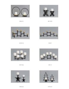 Juego de 3 Portavelas de Metal Hechos a Mano - Diseño Moderno, Decoración Ecológica para Navidad, Suministros para Bodas y Eventos - Product Image 5