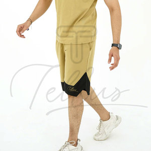 Shorts en coton uni pour hommes, vente en gros, mode estivale, décontractés, respirants, séchage rapide, longueur genou, haute qualité, logo personnalisé - Product Image 2