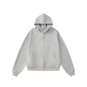 เสื้อฮู้ดดี้โอเวอร์ไซส์ทรงครอป ผ้าฝ้าย 100% หนานุ่ม สไตล์สตรีทแวร์ แบบเรียบ ไม่มีเชือกผูก สำหรับผู้ชาย - Product Image 4