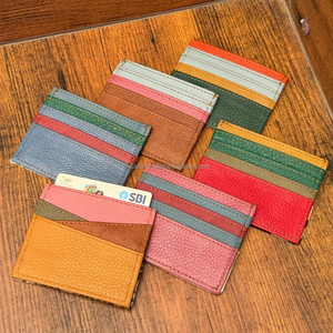 กระเป๋าสตางค์หนังบางสีรีไซเคิลสำหรับนักธุรกิจที่ใส่บัตรเครดิตยอดนิยมของขวัญแฟชั่นกระเป๋าใส่เหรียญ-สไตล์เฉพาะบุคคล - Product Image 5