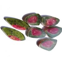 Tranche de tourmaline pastèque bicolore naturelle, incroyable pierre précieuse en vrac pour la fabrication de bijoux, vente en gros