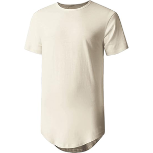 เสื้อยืดทรงเข้ารูปพิเศษสำหรับผู้ชายไซส์ใหญ่และสูง เสื้อผู้ชายไซส์ใหญ่และสูง ผลิตจากวัสดุโพลีเอสเตอร์/คอตตอน ดีไซน์เสื้อทรงยาว - Product Image 1