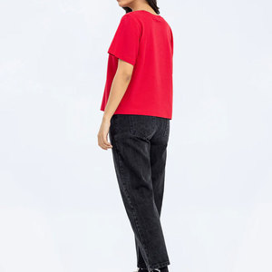 Camiseta de Mujer Moderna y Elegante Antiarrugas, Servicio OEM, Venta al Por Mayor, 100% Algodón Sostenible, Nuevo Estilo - Product Image 3