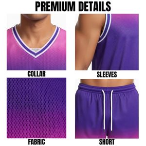 Maillot de basket-ball personnalisé et personnalisable à prix abordable, 100 % polyester, respirant, tenue d'entraînement, ensemble uniforme de basket-ball - Product Image 5
