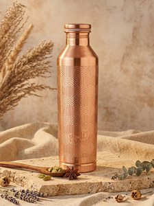 Premium Quality Hammered Copper Water Bottle Handmade Copper Bottle for Home Office Gym and Travel - Product Image 3