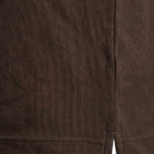Polo en piqué à manches courtes pour homme, couleur marron, coupe classique, tricot uni, design décontracté - Product Image 5