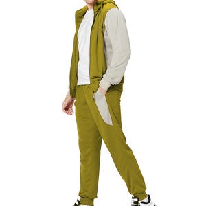 Ropa de correr para hombre Logotipo personalizado Alta calidad Tech Fleece Full Zip Chándal Sudadera con capucha Jogger Streetwear Sudaderas para hombre Conjunto de 2 piezas - Product Image 3