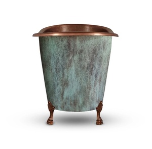 High Quality Handmade Copper Clawfoot Bathtub Large Interior with <b>Inflatable</b> Feature Direct Sale From Manufacturer in Bulk - Product Image 2