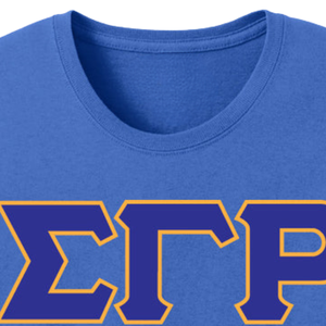 Camiseta Bordada con las 3 Letras Griegas de Sigma Gamma Rho para Mujer, Camiseta Personalizada de Hermandad Griega, Ropa Casual Universitaria, Moda al por Mayor - Product Image 2