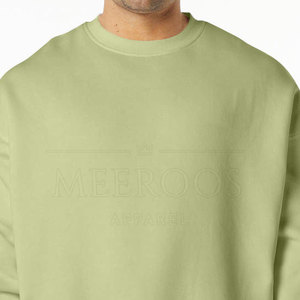 Sweat-shirt à capuche en molleton de coton, col rond, streetwear, pour l'hiver, homme, coupe ample, épaules tombantes, logo personnalisé - Product Image 4
