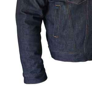 Winter Coated Stand Collar Pattern Riding Denim Jacket for Men 2026 Outdoor Custom Fashion - Product Image 2