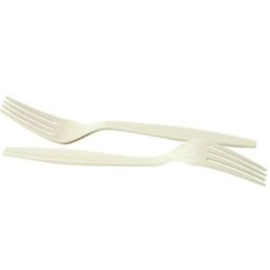 Fourchette compostable en amidon de maïs biodégradable pour les plats à emporter, les pique-niques et l'emballage alimentaire, disponible au meilleur prix - Product Image 2