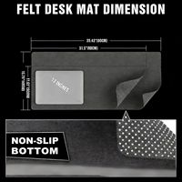 Tapis de bureau en feutre grand format personnalisable avec logo, durable, antidérapant, pour protection de souris et écriture sur bureau – Prix usine