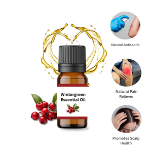 Huile Essentielle AARNAV Wintergreen & Tea Tree 100% Pure Distillée à la Vapeur Mentholée pour Aromathérapie, Adaptée à Tous Types de Peau - Product Image 3