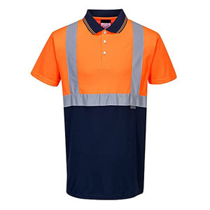Men Hi Vis Two Tone Short Sleeve Reflective Tape Polo <b>Shirt</b> Safety Workwear Uniform Construction Polo <b>Shirts</b> For Worker - Product Image 3