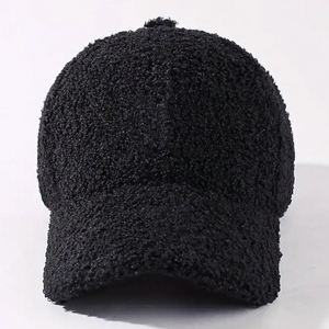 <b>Winter</b> Sherpa Fleece Baseball <b>Cap</b> Unisex Warm Adjustable Velcro Hat Soft Teddy Plush Outdoor Casual Sports <b>Cap</b> Wholesale - Product Image 3