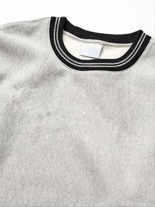 Sweat-shirt gris à col rond pour homme, coupe classique, tricoté, manches longues, décontracté, pour l'automne - Product Image 6