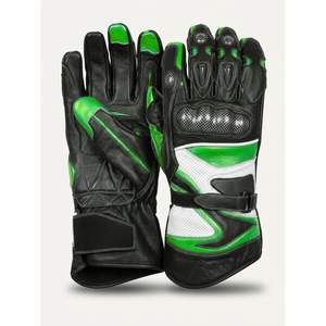 ถุงมือขี่มอเตอร์ไซค์หนังสีดำสำหรับผู้ชาย สำหรับฤดูหนาว ระบายอากาศได้ดี กันน้ำ รองรับหน้าจอสัมผัส เหมาะสำหรับขี่จักรยานและแข่งรถกลางแจ้ง - Product Image 3