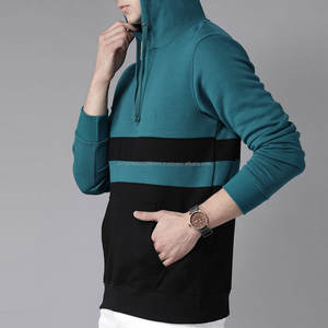Stylish modern street-wear <b>hoodie</b> with <b>soft</b> fleece fabric adjustable drawstring and Men Hoodies perfect for sporty dressing - Product Image 2