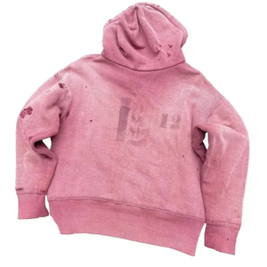 เสื้อฮู้ดดี้ ShanLai รุ่น Distressed Sun Faded ผ้าฝ้าย 100% หนานุ่ม ซักย้อมสีแบบ Acid Wash ผ้าเฟรนช์เทอร์รี่ คุณภาพสูง - Product Image 2