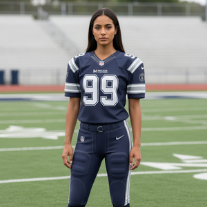 Uniforme de football américain personnalisé, tissu extensible quadridirectionnel durable, coupe ajustée, maillot de football pour sports d'équipe - Product Image 6