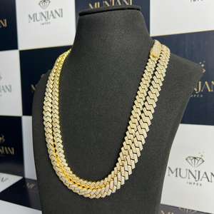 Collar de Lujo con Cadena Cubana Chapada en Oro de Plata S925, con Moissanita VVS Personalizada que Pasa la Prueba del Diamante, Estilo Hip Hop, Certificado IGI - Product Image 6