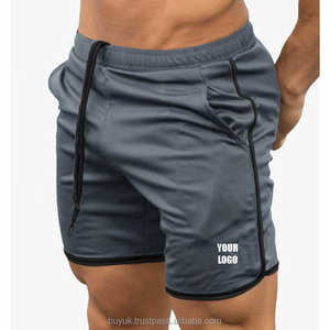 Pantalones cortos de gimnasio de felpa francesa de algodón para hombre, pantalones cortos de tabla de patrón sólido, venta al por mayor, pantalones cortos de sudor informales para deportes al aire libre - Product Image 1