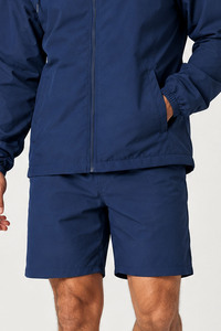 Conjunto de cortavientos informal con capucha para hombre, sudadera ligera con cremallera completa y pantalones cortos a juego, conjunto de ropa deportiva para exteriores, ropa premium para hombre - Product Image 4