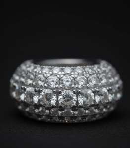 Mens Iced Out Bling <b>Ring</b> Multi Row Hip Hop Design 925 <b>Silver</b> 10K 14K Gold Finish Bold <b>Statement</b> Fashion Jewelry Gift for Him - Product Image 3