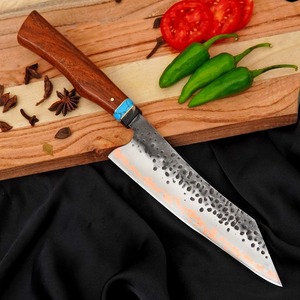 Couteau de chef en acier inoxydable forgé à la main, lame de 8 à 9,9 pouces, manche en bois, style japonais - Product Image 5