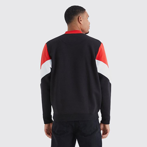 Sweat-shirt décontracté pour homme, coupe oversize, blocs de couleur, épaules tombantes, 100 % coton, brodé par le fabricant, écologique et vierge - Product Image 2