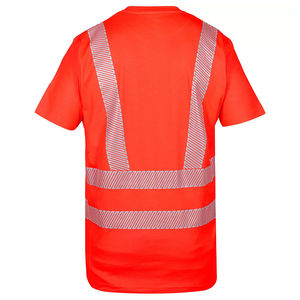 Camisetas de Trabajo de Alta Visibilidad con Tiras Reflectantes 3M de Manga Corta para Seguridad Vial, Construcción de Alta Calidad - Product Image 2