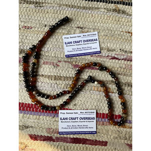 Tasbih/Misbaha religieux islamique moderne et écologique en corne de buffle polie, 99 perles, ILAHI, Uttar Pradesh - Product Image 1