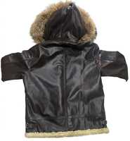 Veste bomber à capuche en cuir de vache véritable de qualité supérieure, avec capuche amovible, doublure en fausse fourrure, fermeture éclair, personnalisable pour homme
