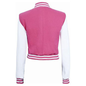 Black White Varsity <b>Jacket</b> Men Regular Fit Turn-down Collar Polyester Shell Button Closure Autumn Casual Wear - Product Image 3