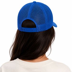 Casquette Trucker en Maille Bleue à 6 Panneaux, Réglable, Unisexe, Décontractée, pour Printemps et Été - Product Image 2