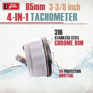 Nouveau pour 85mm, tachymètre numérique TFT 4-en-1, jauge de pression d'huile, température de l'eau, voltmètre, 12V 24V, étanche IP67, voiture, marine - Product Image 6