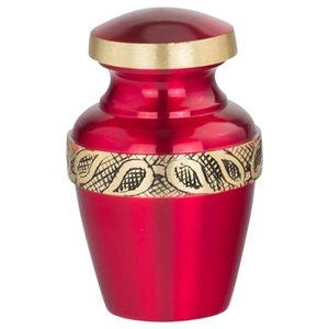 Majestic Brass <b>Keepsake</b> Cremation Urn <b>Memorial</b> Ash Holder Featuring Decorative Threaded Closure And Refined Exterior Finish - Product Image 3